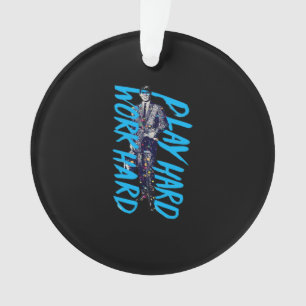 Hard werken Spelen zo hard Classic Meme Ornament