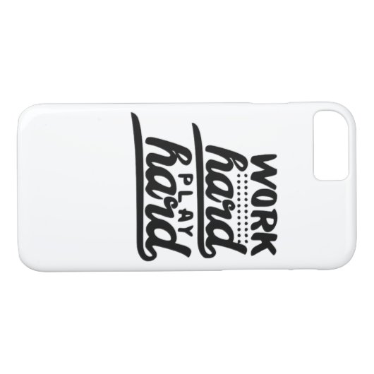 Hard werken spelen zo hard essentieel Case-Mate iPhone case (Achterkant (Horizontaal))