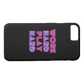 Hard werken Spelen zo hard Neon Classic Case-Mate iPhone Case (Achterkant (Horizontaal))