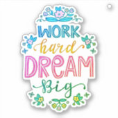 Hard werken  sticker (Voorkant)