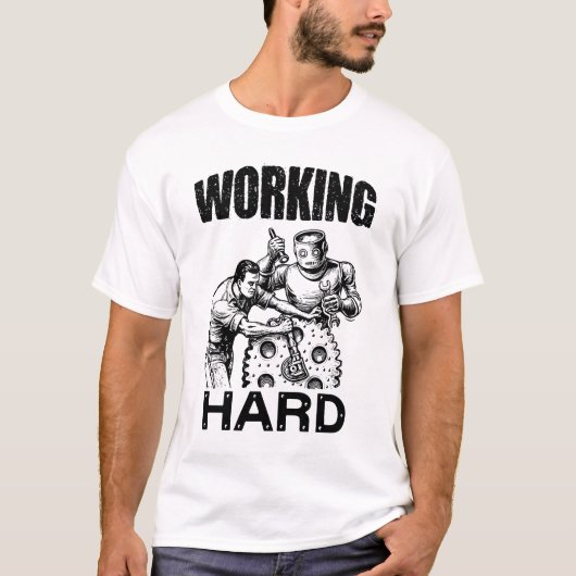 hard werken t-shirt (Voorkant)