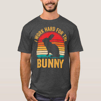 hard werken voor de Bunny Funny Rabbit Lover Girls T-shirt