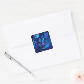 Hard werken WiFi Harder Cyberpunk Robot Decal Vierkante Sticker (Envelop)