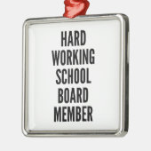 Hard werkend schoolbestuurslid metalen ornament (Links)