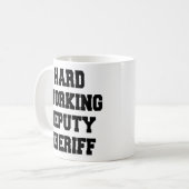 Hard werkende hulpsheriff koffiemok (Voorkant links)