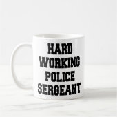 Hard werkende politiebrigadier koffiemok (Links)