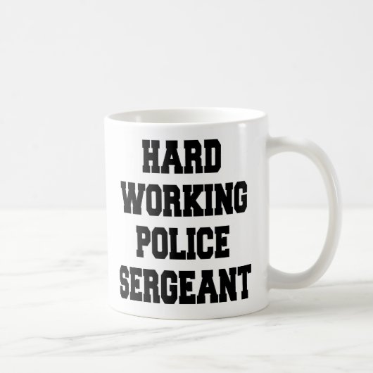 Hard werkende politiebrigadier koffiemok (Rechts)