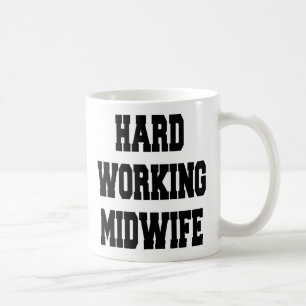 Hard werkende vroedvrouw koffiemok