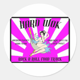 Hard Wok Cafe teken Ronde Sticker
