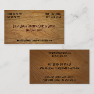 Hard Wood Flooring Sales Visitekaartje