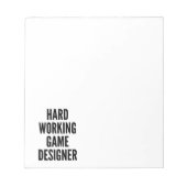 Hard Working Game Designer Notitieblok (Voorkant)