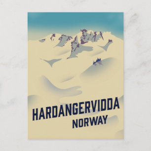 Hardangervidda Noorwegen vakantieposter. Briefkaart