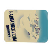 Hardangervidda Noorwegen vakantieposter. Magneet (Horizontaal)