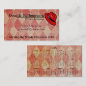 Hardboiled gritty visitekaartje w/ 2015 kalender (Voorkant / Achterkant)