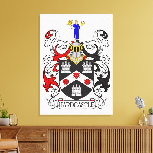 Hardcastle Coat of Arms I Canvas Afdruk (Insitu (Woonkamer))