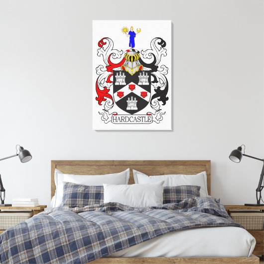 Hardcastle Coat of Arms I Canvas Afdruk (Insitu (Slaapkamer))