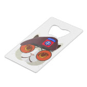 Hardcore 82e Airborne Kat Kat! Kredietkaart Flessenopener (Achterkant Gekanteld)