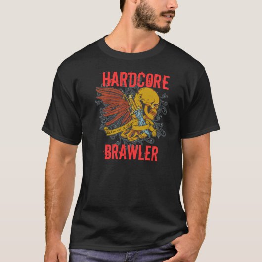 Hardcore Brawler Dark T-Shirt (Voorkant)
