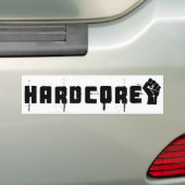 Hardcore Bumpersticker (Op auto)