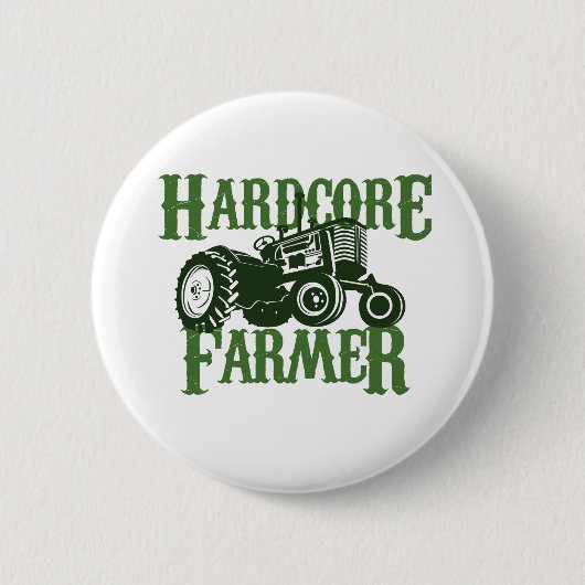 Hardcore Farmer Ronde Button 5,7 Cm (Voorkant)