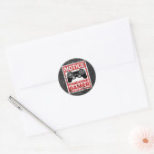 Hardcore gamer Notice Signboard Ronde Sticker (Envelop)