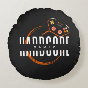 Hardcore gamer Round Pillow Rond Kussen