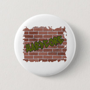 hardcore graffiti-ontwerp ronde button 5,7 cm