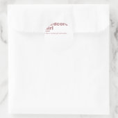 hardcore meisje - Hardcore Ronde Sticker (Tas)