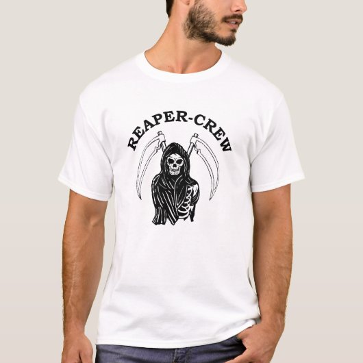 HARDCORE MET BUSTED KNUCKLE REAPER T-SHIRT (Voorkant)