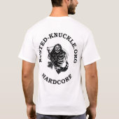 HARDCORE MET BUSTED KNUCKLE REAPER T-SHIRT (Achterkant)