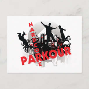 Hardcore Parkour Grunge City Briefkaart