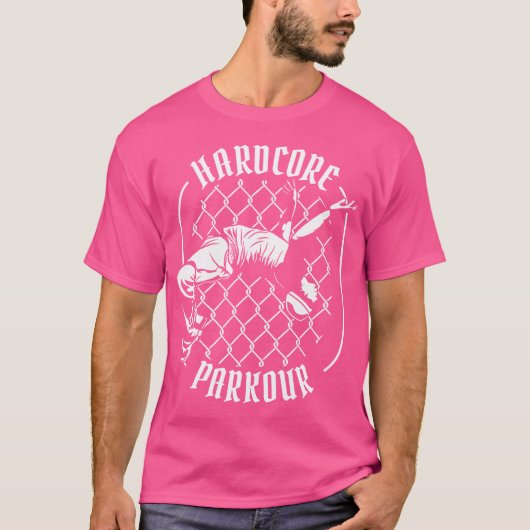 Hardcore Parkour Training Wall Run Traceur Jumper  T-shirt (Voorkant)