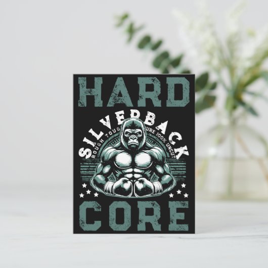 HARDCORE SILVERBACK GORILLA BRIEFKAART (Staand voorkant)