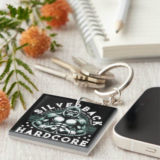 HARDCORE SILVERBACK GORILLA SLEUTELHANGER (Voorkant Rechts)