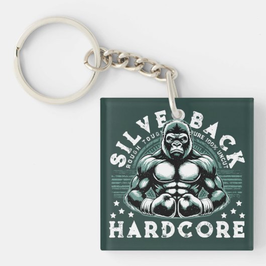 HARDCORE SILVERBACK GORILLA SLEUTELHANGER (Voorkant)