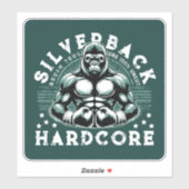 HARDCORE SILVERBACK GORILLA STICKER (Vel)