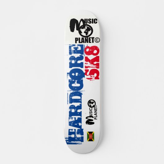 HARDCORE SK8 Skateboard, 7¾" Deck Skateboard (Voorkant)