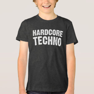Hardcore Techno verontrust logo ontwerp Tri-Blend Shirt