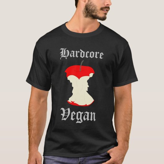 Hardcore Vegan Apple Shirt (Voorkant)