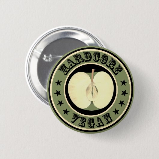 Hardcore Vegan Ronde Button 5,7 Cm (Voorkant /achterkant)