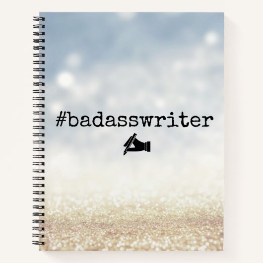 Hardcover badasswriter notitieboek - sparkles (Voorkant)