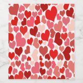 Harde afdrukken Rood en Roze Wijn Etiket (Enkel label)