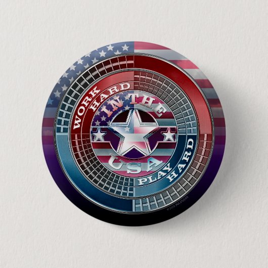 Harde arbeid in de Amerikaanse Button (Voorkant)