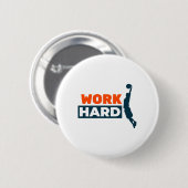 Harde Basketball werken Ronde Button 5,7 Cm (Voorkant /achterkant)