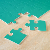 Harde blauwe groene gradiënt Puzzle Legpuzzel (Zijkant)