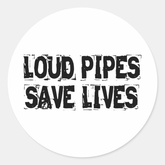 Harde buizen besparen levens ronde sticker (Voorkant)