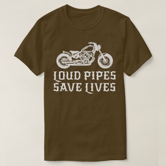 Harde buizen besparen reddingsboei motorfiets t-shirt (Design voorkant)