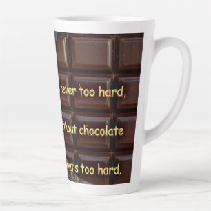 harde chocolade ... latte mok