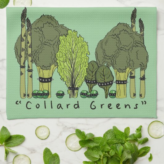 Harde Core Collard Greens Theedoek (Gevouwen)