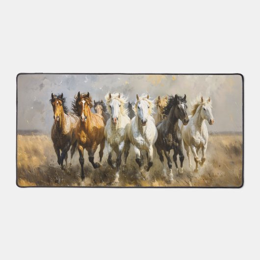 Harde de Cheval Galloping Mustang Peinture (Recto)